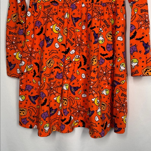 💜3/$15 Children’s Place Halloween Themed Orange Dress - Picture 3 of 7